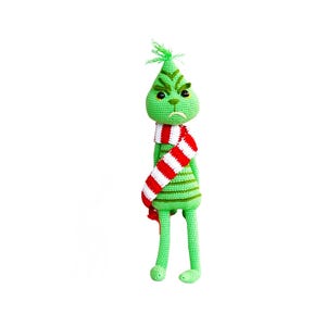 Low-Sew PDF Crochet Pattern Grinch, Green Villain, Crochet Christmas Pattern, The Grinch Toy Plushies, Grinch Plush Crochet Pattern PDF
