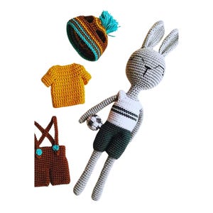 Crochet Pattern Bunny Rabbit Amigurumi, Crochet Tutorial, Low Sew Crochet Pattern for Beginners, English PDF Tutorial, Instant Digital
