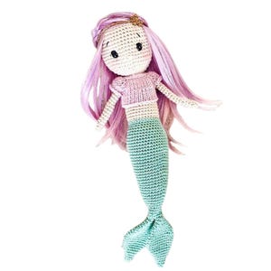 Crochet Mermaid Pattern Doll, Amigurumi Doll Princess Mermaid, The Mermaid Dolly Amigurumi - Toy, Download PDF, Instant Digital