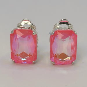 Swarovski crystal CLIP-ON earrings &quot;Aida&quot; Women jewelry Gift for her Birthday Special occasion Wedding bridesmaid jewelry Unique clip-on