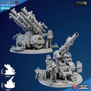 Corrupted Artillery Cannon or Multi by Ghamak | 3D Printed