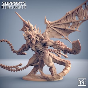 Baalzrodan the Demon King - Artisan Guild | 100mm | 3D Print | Balrog | Demon