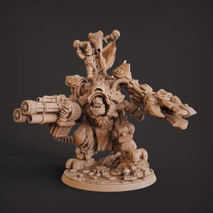 3D Printed Gharghkool &#39;Da Big Wrecka&#39; Miniature: Sci-Fi Wargaming Figure
