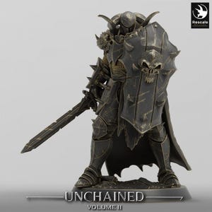 Oathbreaker | Cleric Knight Paladin Ranger Premium dnd Miniature Mini Warrior | Resin 3D Printed | 28mm | 40mm