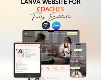 Life Coach Website Template Canva – One Page, Personal Branding
