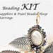 Sapphire and Pearl Beaded Hoop Earrings Beading Kit by Ezartesa