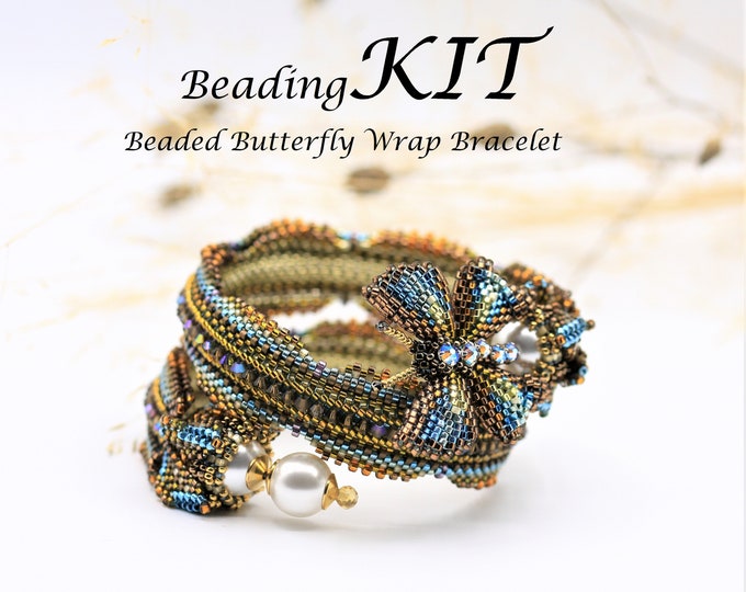 Butterfly Wrap Bracelet Beading Kit by Ezartesa
