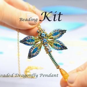 Dragonfly Pendant Beading Kit by Ezartesa