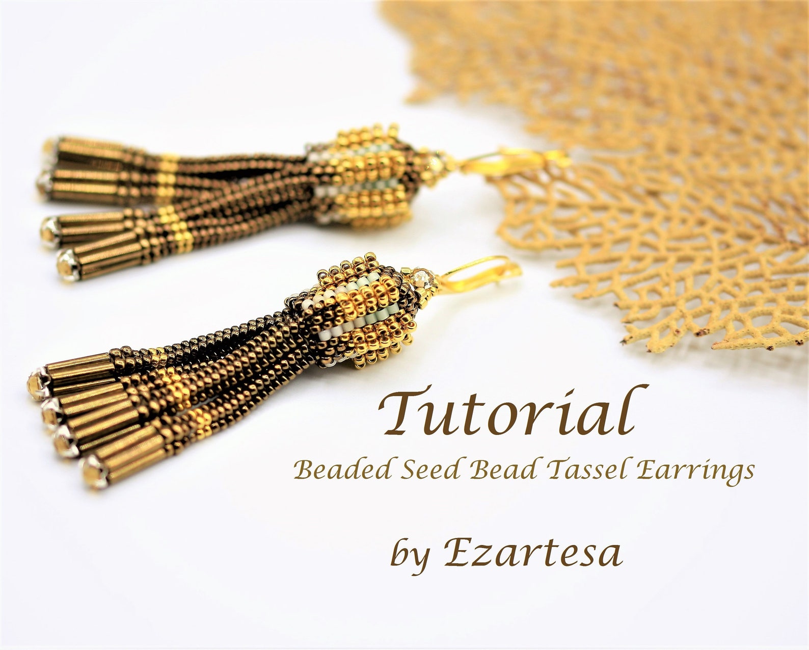 Beaded Tassel Earrings Tutorial Beaded Seed Bead Tassel Etsy