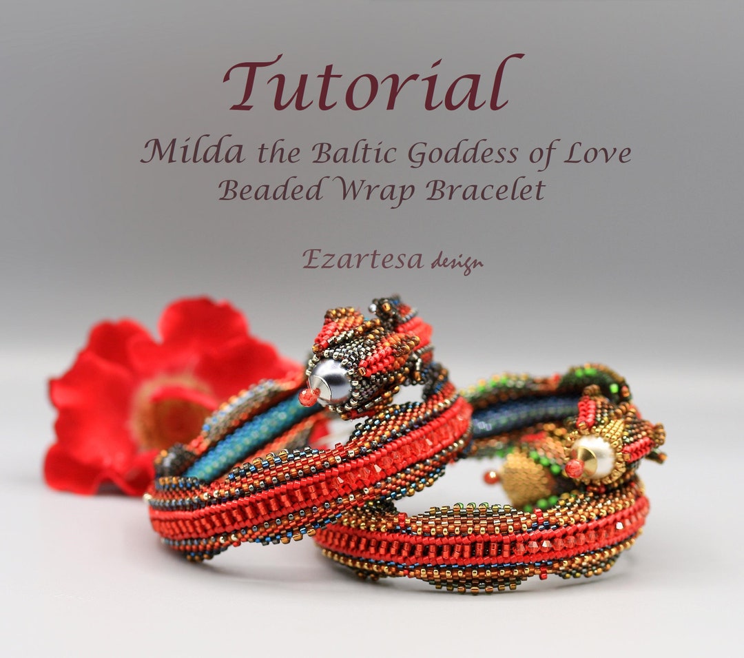 Buy Beaded Seed Bead Wrap Bracelet Tutorial: Milda Baltic Goddess of Love  Pattern (PDF) Online in India