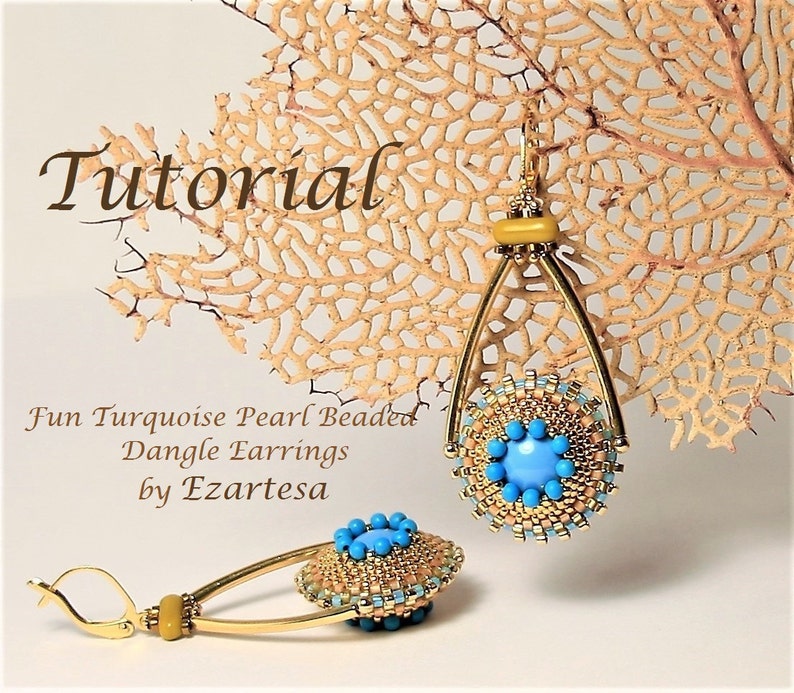 Fun Swarovski Turquoise Pearl Beaded Dangle Earrings Tutorial, B