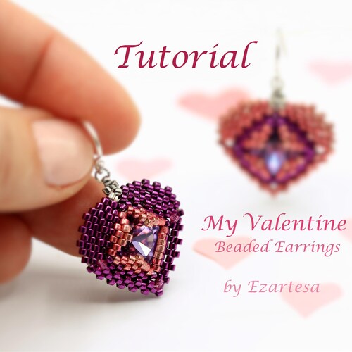 Beaded Valentine Heart Tutorial Etsy