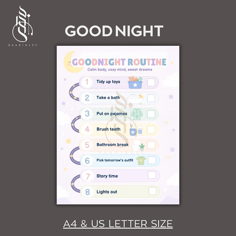 Tableau des routines du matin et du soir pour enfants (PDF), tableau ...