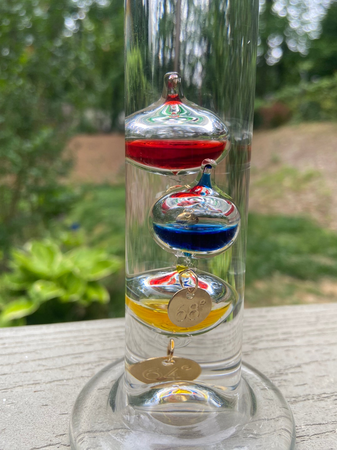 Glass Galileo Thermometer Etsy