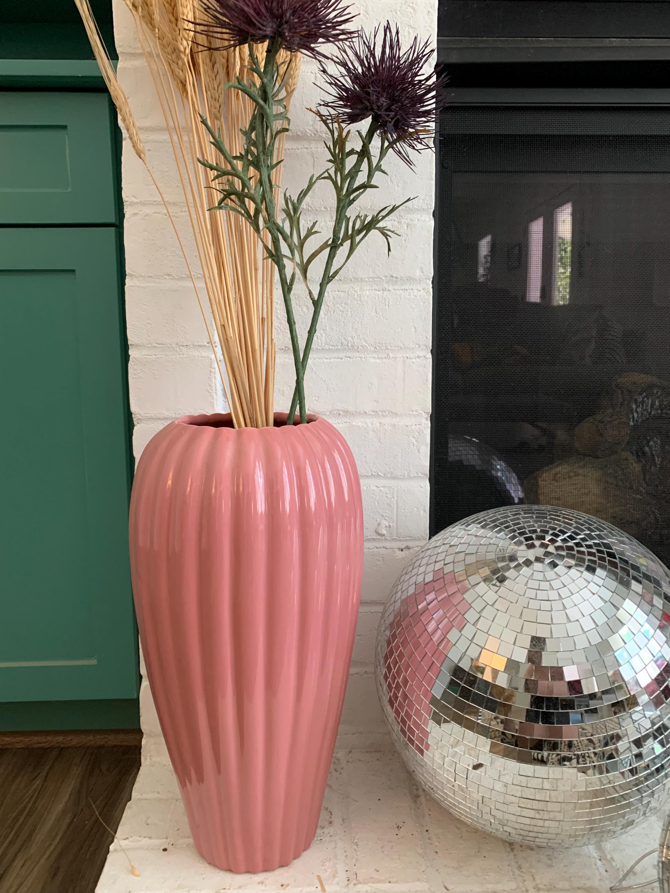 Vintage Art Deco Tall Vase - Etsy