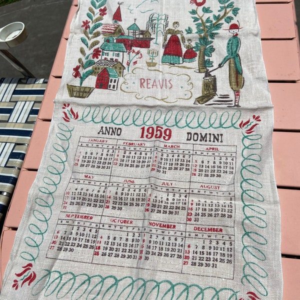 Tea Towel Calendar Etsy