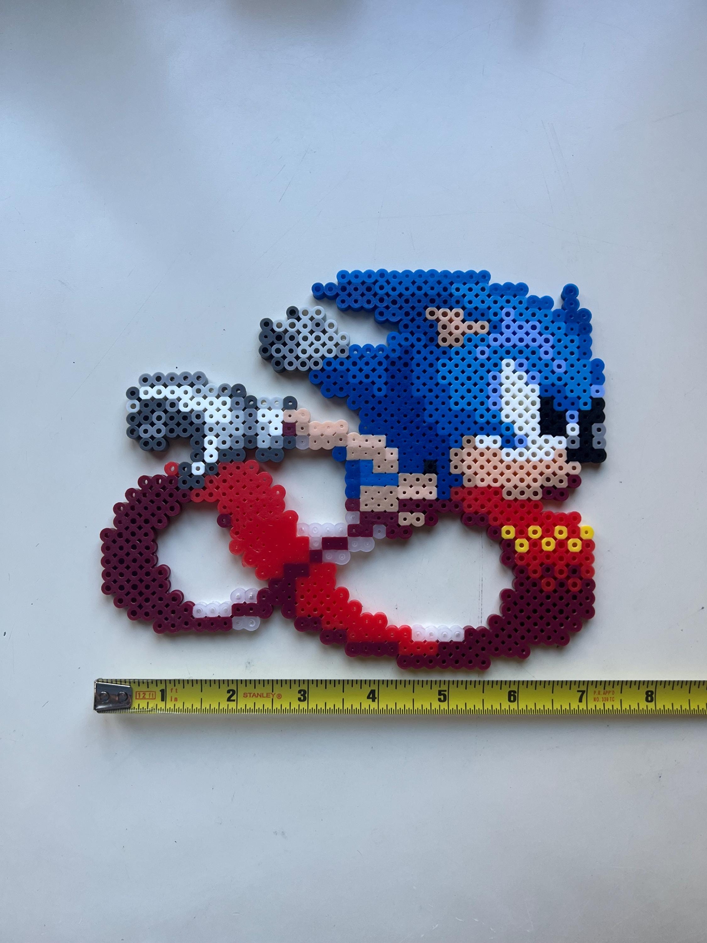 Metal Sonic, Sonic Super Peel-out Sonic CD Perler Beads Retro Sprite