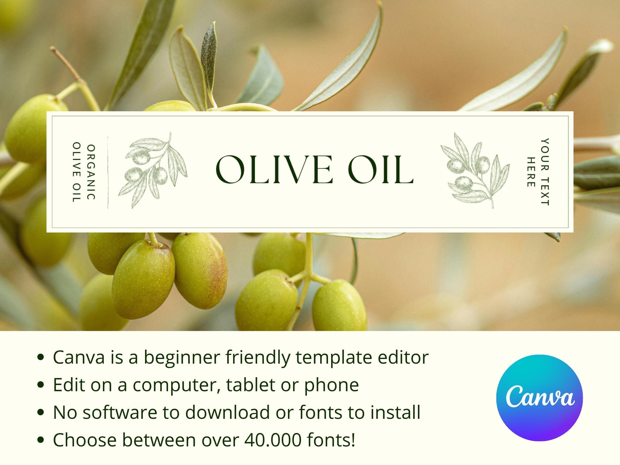 Mini Custom Olive Oil Label For Tall Bottles Rustic Quincenera Or Il 1udz 