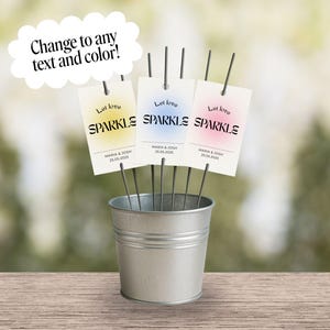 LGBTQ Hochzeit Sparkler Tags zum Ausdrucken - Pride Sendeoff für lesbische oder schwule Paare - bearbeitbare Canva-Vorlage für die Brautparty