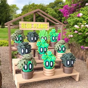 Decorative Plant Characters in Pots 3D Printed