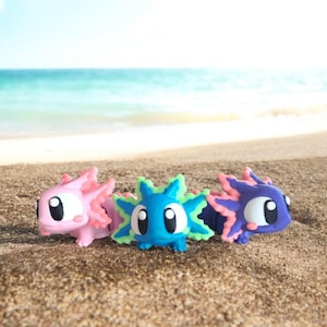 3D Printed Glow in the Dark Axolotls