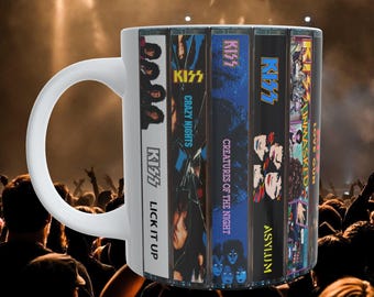 Taza de cassette Kiss