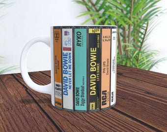 Taza con casete de David Bowie