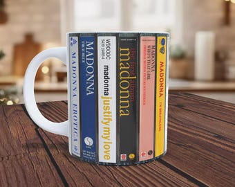 Taza con casete de Madonna