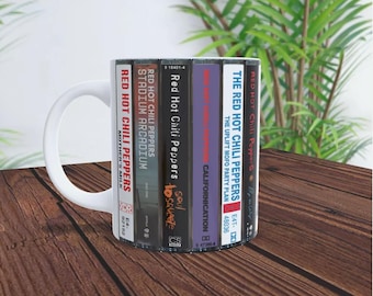 Taza con casete de los Red Hot Chili Peppers