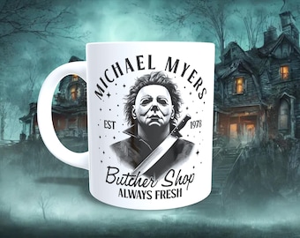 Taza con varios villanos del terror