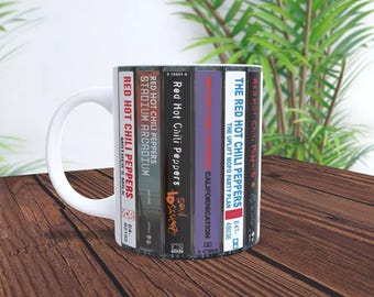 Taza con casete de los Red Hot Chili Peppers