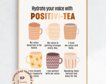 Voice Therapy Poster | Vocal Health Affirmations Print (Digital Download)