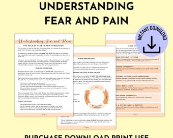 Understanding Fear and Vocal Pain Handout for Patients | SLP Therapy Counseling Tools (PDF)