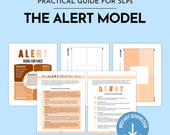 SLP ALERT Model Voice Assessment | Guide, Form, & Poster (PDF Download)