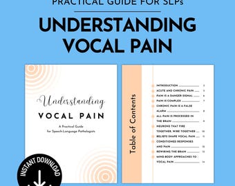 Understanding Vocal Pain SLP Guide | Voice Therapy Tools (PDF Download)