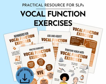 Vocal Function Exercises Posters | SLP Voice Therapy Tools (Digital Download)