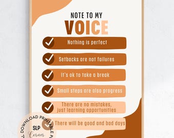 Voice Therapy Poster | SLP Office Decor (Digital Download)