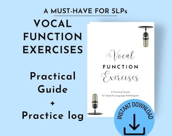 Vocal Function Exercise Practical Guide for SLP | Voice Therapy (PDF Download)