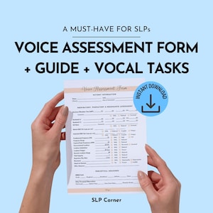 SLP Voice Assessment Guide & Form | Speech Pathology (PDF)