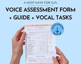 SLP Voice Assessment Guide & Form | Speech Pathology (PDF)