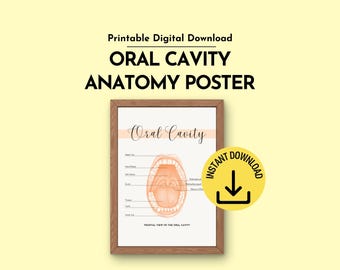 Oral Cavity Anatomy Printable Poster for Speech Therapists and SLP Clinics (Digital Download)