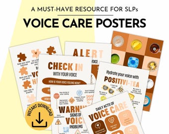 Voice Care Posters for SLPs | Therapy Office Decor (Digital Download)