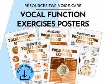 Vocal Function Exercises Posters | SLP Voice Therapy Tools (Digital Download)