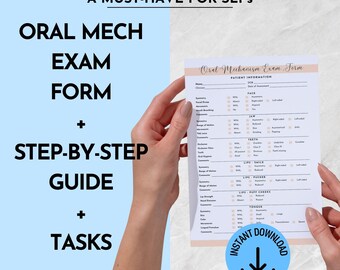 SLP Oral Mechanism Exam Form & Guide | Speech Therapy Forms (PDF Download)