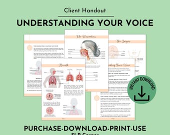 Understanding Your Voice Handout for Patients | SLP Therapy Tool (PDF Download)
