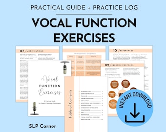 Vocal Function Exercise Practical Guide for SLP | Voice Therapy (PDF Download)
