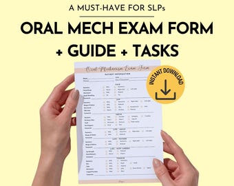 SLP Oral Mechanism Exam Form & Guide | Speech Therapy Forms (PDF Download)