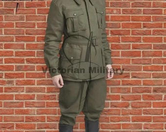 Handmade WWI US Army M1917 Wool Tunic: Olive Green Reenactment uniform