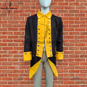 Handmade 18th Century British Military Coat: Revolutionary War Reenactment Costume