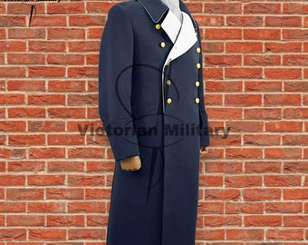Handmade WW1 US Army Wool Frock Coat | Navy Reenactment Uniform